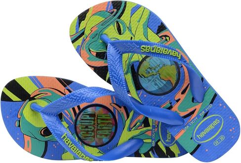 شبشب فليب فلوب ثلاثي الأبعاد للأطفال من Havaianas - صندل ثلاثي الأبعاد للأطفال على شكل كائن فضائي - نجمة زرقاء، طفل كبير 3Y/4W in Kuwait