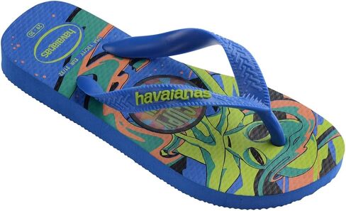 شبشب فليب فلوب ثلاثي الأبعاد للأطفال من Havaianas - صندل ثلاثي الأبعاد للأطفال على شكل كائن فضائي - نجمة زرقاء، طفل كبير 3Y/4W in Kuwait
