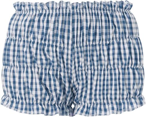 Women Gingham Boxer Shorts Ruffle Bloomers Cute Sexy Micro Y2k Pajama Plaid Shorts in Kuwait