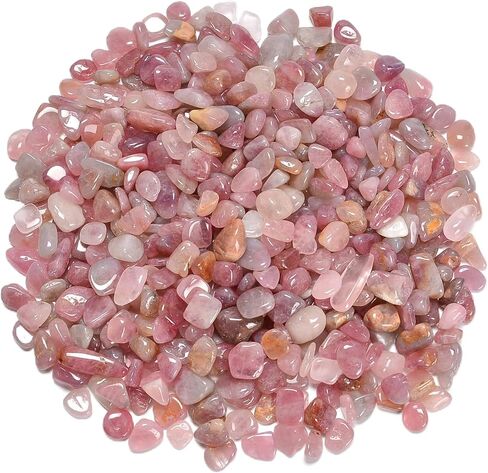 ZAICUS 1lb Kunzite Tumbled Stones and Crystals Bulk Irregular Shape for Vase Filler, Lucky Stones, Jewelry Making, Fountain Rocks, Decorations, Polishing, Gem Mining, Rock Collection in Saudi Arabia