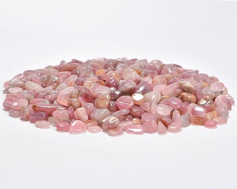 ZAICUS 1lb Kunzite Tumbled Stones and Crystals Bulk Irregular Shape for Vase Filler, Lucky Stones, Jewelry Making, Fountain Rocks, Decorations, Polishing, Gem Mining, Rock Collection in Saudi Arabia