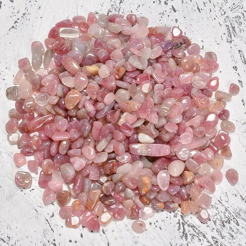 ZAICUS 1lb Kunzite Tumbled Stones and Crystals Bulk Irregular Shape for Vase Filler, Lucky Stones, Jewelry Making, Fountain Rocks, Decorations, Polishing, Gem Mining, Rock Collection in Saudi Arabia