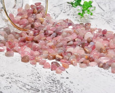 ZAICUS 1lb Kunzite Tumbled Stones and Crystals Bulk Irregular Shape for Vase Filler, Lucky Stones, Jewelry Making, Fountain Rocks, Decorations, Polishing, Gem Mining, Rock Collection in Saudi Arabia