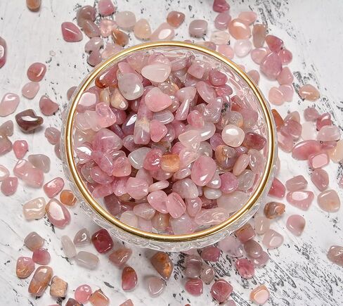 ZAICUS 1lb Kunzite Tumbled Stones and Crystals Bulk Irregular Shape for Vase Filler, Lucky Stones, Jewelry Making, Fountain Rocks, Decorations, Polishing, Gem Mining, Rock Collection in Saudi Arabia