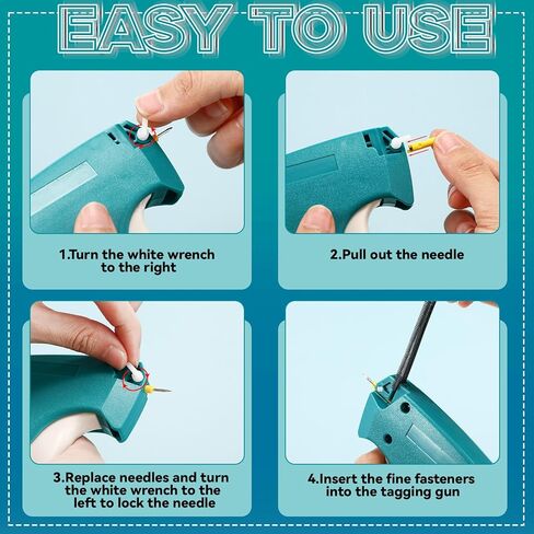 2 حزمة من مسدس الغرز الدقيقة للملابس، مجموعة مسدس غرز صغيرة صغيرة الحجم لتثبيت الملابس السريعة، مسدس خياطة اللحف، خياطة سريعة مع 4 إبر (أخضر) in Kuwait