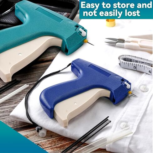 2 حزمة من مسدس الغرز الدقيقة للملابس، مجموعة مسدس غرز صغيرة صغيرة الحجم لتثبيت الملابس السريعة، مسدس خياطة اللحف، خياطة سريعة مع 4 إبر (أخضر) in Kuwait