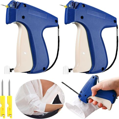 2 Pack Fine Stitch Gun for Clothes, Micro Mini Tagging Stitch Gun Kit Stitch Quick Clothing Fixer Gun Sewing Quilting Hemming Quick Stitch Tag Gun with 4 Needle(Green) in Saudi Arabia
