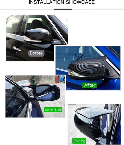 غطاء مرآة باب من ألياف الكربون على طراز القرن متوافق مع 2014-2020 إنفينيتي Q50 Q60 Q70 QX30 in Saudi Arabia
