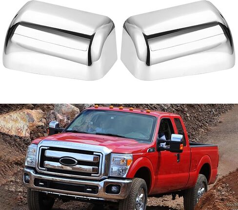 الكروم العلوي نصف مرآة قبعات غطاء الكسوة استبدال ل 2008-2016 فورد F250 F350 F450 F550 سوبر واجب سحب الملحقات (غطاء المرآة) in Kuwait