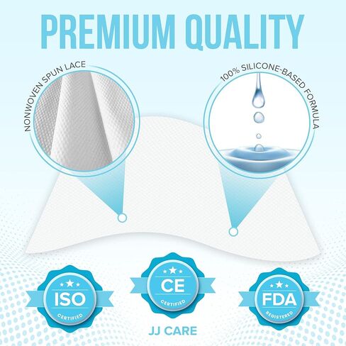 مناديل مزيلة لاصقة من جي جي كير [عبوة من 100] مناديل ستوما كبيرة مقاس 15.24 سم × 17.78 سم - مناديل طبية لإزالة اللاصق - مناديل مزيلة لاصقة خالية من اللدغة لعظم الجلد والفغرة وأجهزة فغر القولون والضمادات in Kuwait