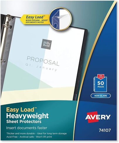 Avery Top Loading Sheet Protector (PV119G-50) in Saudi Arabia