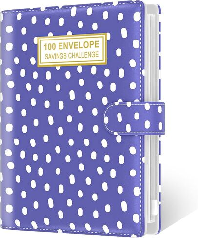 Rnivvi 100 Envelopes Money Saving Challenge Budget Binder, A5 Challenges Book with Cash Envelopes & Laminated Tracker, Cute Envelope Binder Kit for Women Men, Budgeting Planner to Save $5,050, White in Saudi Arabia