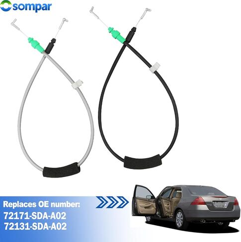 2 قطعة كابل تحرير مزلاج مقبض الباب الداخلي من الجانب الأيسر والأيمن متوافق مع 2003 2004 2005 2006 2007 Honda Accord 4Dr LX EX DX Hybrid يستبدل 72171-SDC-A02 72131-SDA-A02 in Kuwait