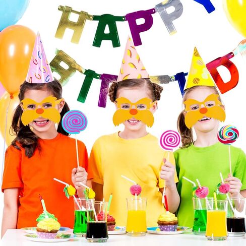 24 قطعة من النظارات الورقية الصفراء للهالوين مع الشارب والحواجب نظارات ورقية للرجال والنساء ملابس تنكرية in Kuwait