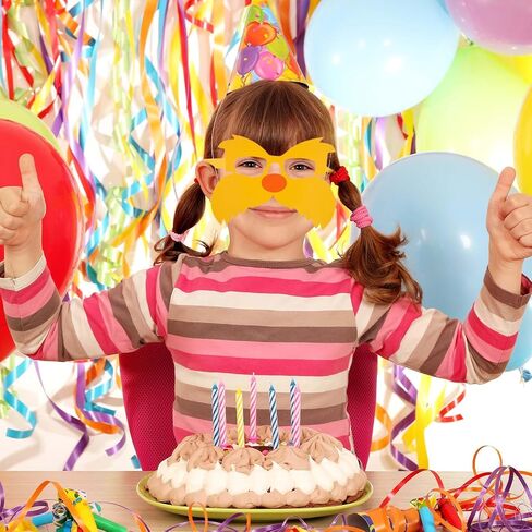 24 قطعة من النظارات الورقية الصفراء للهالوين مع الشارب والحواجب نظارات ورقية للرجال والنساء ملابس تنكرية in Kuwait