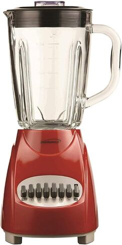 Brentwood Blender with Glass Jar, 12-Speed + Pulse, Red in Saudi Arabia