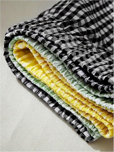 MakeMeChic Women's 3 Pack Plaid Boxer Shorts Y2k Elastic High Waist Lounge Gingham Shorts in Saudi Arabia