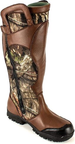 حذاء Thorogood مقاوم للماء مقاس 17 بوصة بسحاب جانبي للرجال مصنوع من مادة SnakeGuard الفائقة، جلد مسامي مع Mossy Oak Camo ونعل خارجي مقاوم للانزلاق in Kuwait