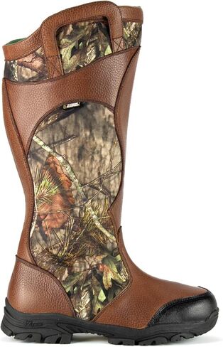 حذاء Thorogood مقاوم للماء مقاس 17 بوصة بسحاب جانبي للرجال مصنوع من مادة SnakeGuard الفائقة، جلد مسامي مع Mossy Oak Camo ونعل خارجي مقاوم للانزلاق in Kuwait