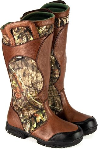 حذاء Thorogood مقاوم للماء مقاس 17 بوصة بسحاب جانبي للرجال مصنوع من مادة SnakeGuard الفائقة، جلد مسامي مع Mossy Oak Camo ونعل خارجي مقاوم للانزلاق in Kuwait