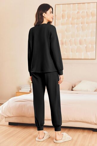 Ekouaer Lounge Sets for Women 2 Piece Jogger Pajama Long Sleeve Pants Loungewear Sweatsuits Casual Matching Outfits in Saudi Arabia
