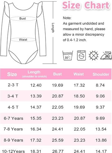 Nymphperi Gymnastics Leotards for Girls Ruffle Long Sleeve Practice Outfits Kids Dance Bodysuits in Saudi Arabia