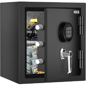 Fireproof Home safe-1.0 Cubic Feet,Digital Keypad Lock Security safe with Backup Key Lock,Fire Proof and waterproof Safe for for Money, Documents, Jewelry, Office, and Hotel Use