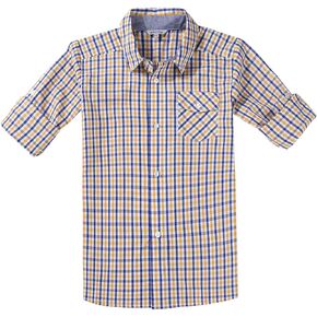 قميص Bienzoe للأولاد بياقة كاجوال: قمصان رياضية منقوشة بأزرار سفلية للأطفال in Kuwait