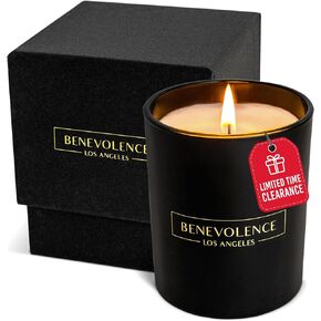 شمعة معطرة برائحة البرغموت والياسمين من بينفولنس لا | شموع معطرة بوزن 8 أونصة للمنزل | هدايا شموع الصويا الطبيعية للنساء | شمعة برائحة العلاج العطري تحترق لمدة 45 ساعة | شموع الصيف