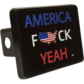 Rogue River Tactical Funny USA Flag Trailer Hitch Cover Plug Patriotic America Yeah