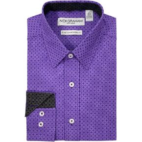 Nick Graham Men's Maze Dot Dress Shirt, Purple