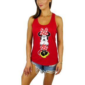 Disney Womens Minnie Mouse Oops Racerback Tank Top