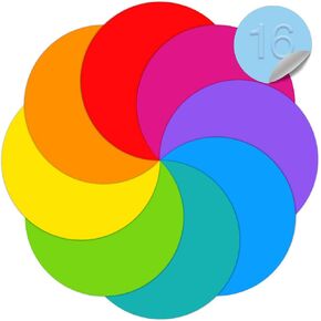 Dry Erase Dots Circles Colorful Circles Whiteboard Marker Removable Vinyl Dot Stickers for School Classroom Teachers Students Table & Desk, 10 Colors 11.02 Inches (20 Pack)