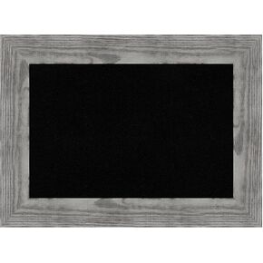 Amanti Art Black Cork Board for Wall (26 x 18) Bulletin Board with Burnished Concrete Narrow Grey Wood Frame, Medium Cork Board for Office, Modern Corkboard for Wall, Pin Board from WI, USA