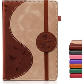 Lined Rose Journal Notebook for Women, A5 Hardcover Leather Journals for Writing,Business,Work,Travel, 200 Pages Thick Journaling Notebooks for Daily,Note Taking 5.75'' X 8.38''(Brown)