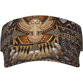 Native American Hats Retro Native Sports Sun Visor Hats Adjustable Sun Visor Caps for Women Men