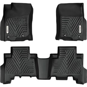 مجموعة سجادات الأرضية وبطانة الحمولة من YITAMOTOR مناسبة لسيارة Toyota 4Runner 2024، بطانات أرضية تناسب جميع الأحوال الجوية TPE 2013-2024 Toyota 4Runner 5 طراز الركاب بدون صينية خلفية منزلقة، أسود in Kuwait