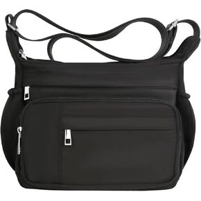 Messenger Bag for Women, Roomy Multiple Pockets Cross Body Purses, Waterproof Crossbody Bags with Wide Adjustable Strap,Ladies Crossbody Bag Satchel, Gifts for Women (L,Black)