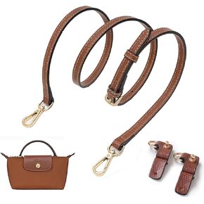 KOMHPS Purse Straps Replacement, Leather Handbag Crossbody Shoulder Strap Kit Adjustable for Mini Tote Bag Women