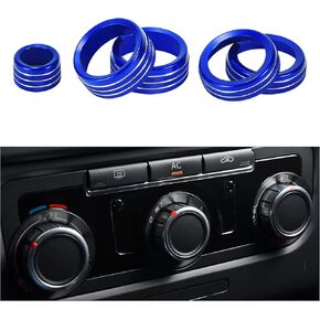 AC Air Conditioner Headlight Media Volume Control Switch Knob Cover - Car Interior Trim - for Chevrolet Silverado 22-23 Aluminum Alloy Red - 5 Pcs