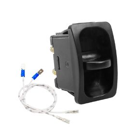 Air Spring Activation Switch with Connecting Line for Seat Air Lift Valve Switch, Paddle Valve Switch Air Ride Suspension Control Switch Paddle Type Push to Snap Tab ON Off ON Compressor Accessory