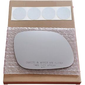 Mirror Glass Replacement + Adhesive Pads for 2014-2019 Kia Soul Passenger Side (2015 2016 2017 2018 14 15 16 17 18 19)