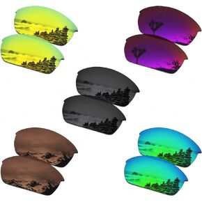 SmartVLT Set of 5 Men's Replacement Lenses for Oakley Flak Jacket Sunglass Combo Pack S03