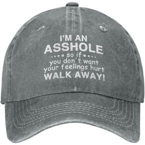 Workout Hats for Women Warning I'm an Asshole So If You Don't Want Your Feelings Hurt Athletic Cap