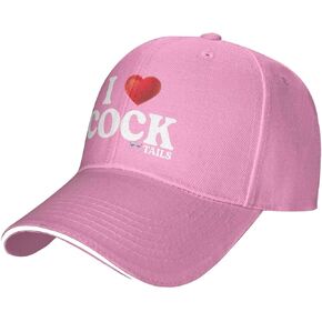 I Love Cocktails Hat for Women Baseball Cap Graphic Hats Pink