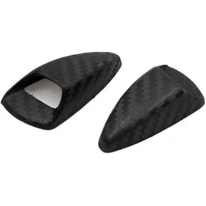 uxcell 2pcs Carbon Fiber Pattern Automobile Car Windshield Washer Nozzle Cover Cap