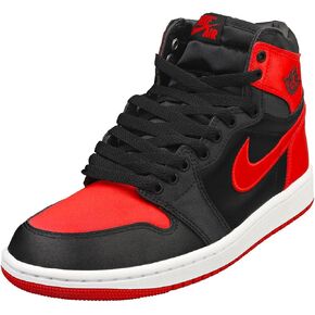 NIKE Air Jordan 1 Retro Hi Og Womens Shoes Size - 6 Black/University Red-White
