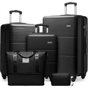 مجموعات حقائب لارفيندر مكونة من 3 قطع مع حقيبة ظهر للسفر، مجموعات حقائب حمل ABS صلبة مع عجلات دوارة 360 درجة، مجموعة حقائب سفر متينة للنساء والرجال، لافندر in Kuwait