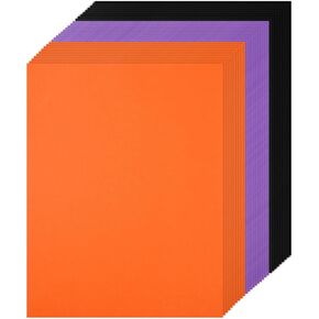 240 Sheets Halloween Cardstock 8.5 x 11" Thick Cardstock, 180gsm/65lb Cover, Double Sided Paper Card Stock for Halloween Card Making Arts Crafts Invitations Greeting Gift Tags(Black Orange Purple)