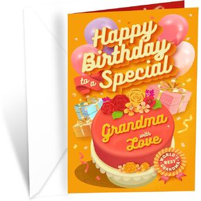 بطاقة عيد ميلاد سعيد من Prime Greetings للعمة، مصنوعة في أمريكا، صديقة للبيئة، مخزون بطاقات سميك مع ظرف ممتاز 5 بوصة × 7.75 بوصة، معبأة في بريد واقٍ